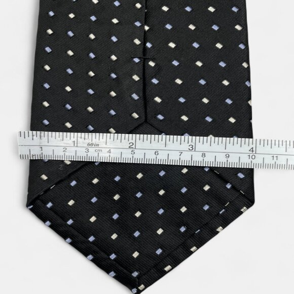 Calvin Klein Silk Tie Black Blue Diamond Geometric Business Formal Dress - Picture 5 of 6